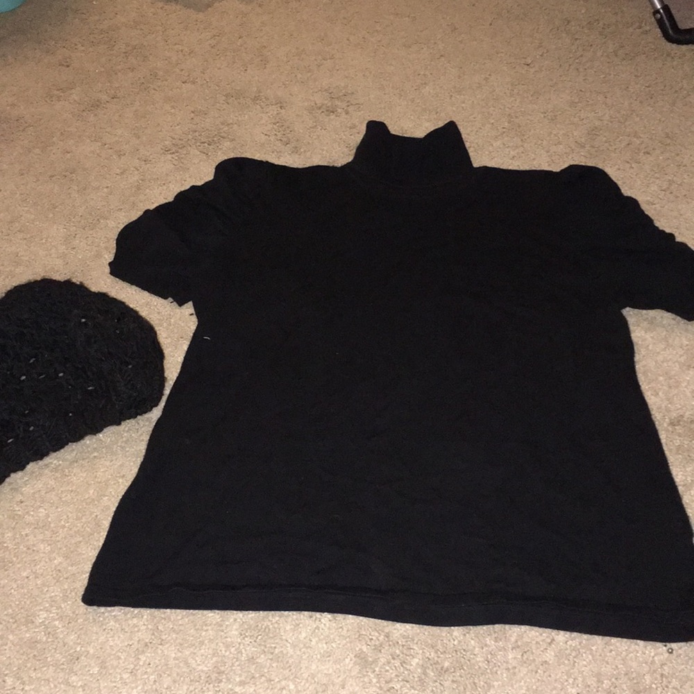 Turtleneck and beanie